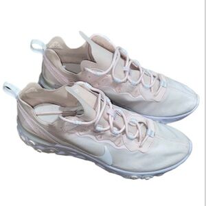 Nike React Element 55 Pale‎ Pink White Running Shoes size 11 woman’s sneakers
